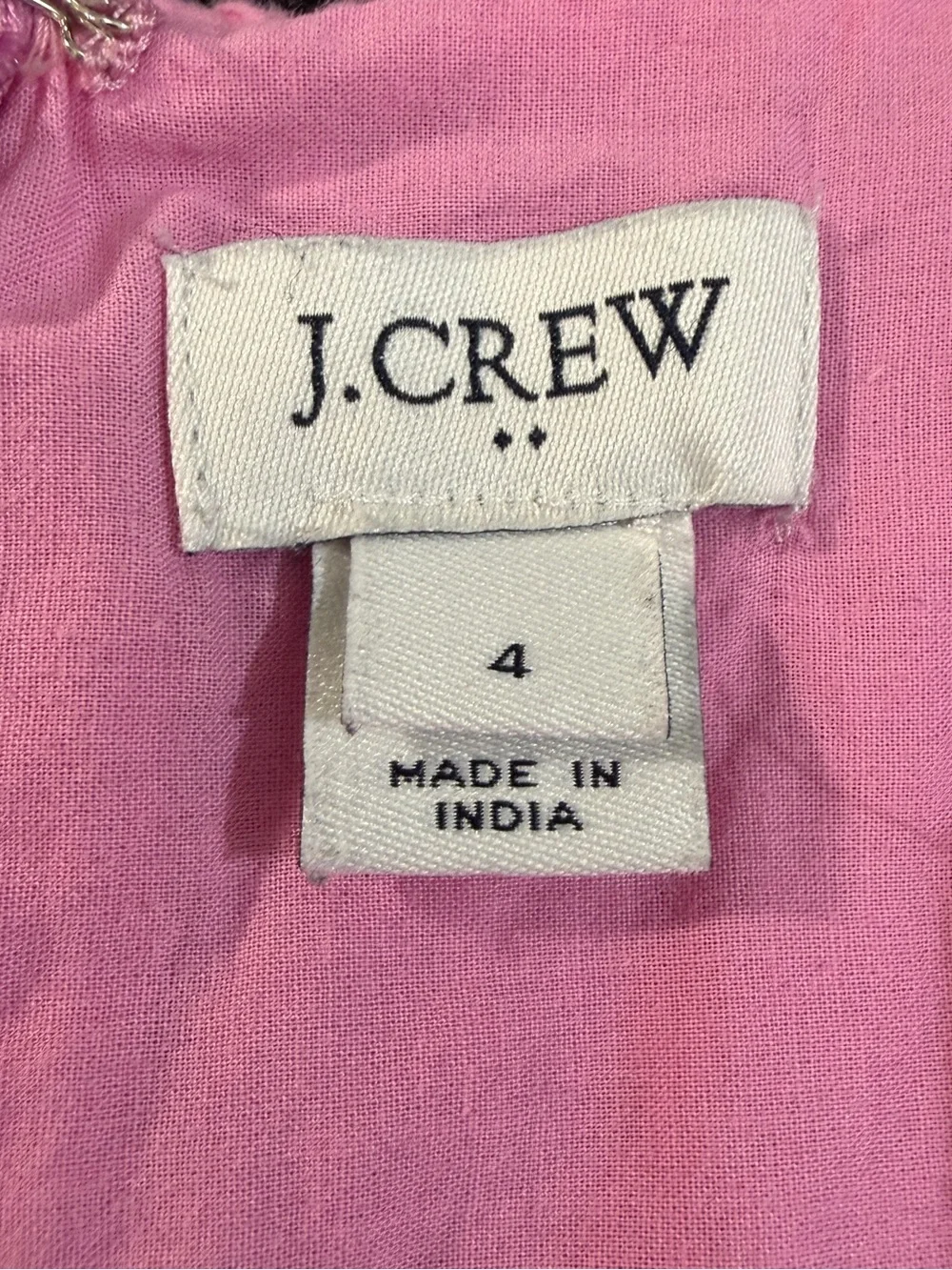 J. Crew‎ Pink Cotton Sundress with Eyelet Detail